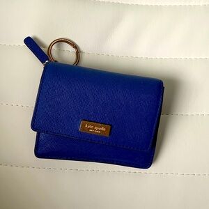 Kate Spade Blue Leather key ring Wallet